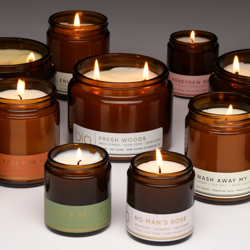 candle collection image scents and sizes