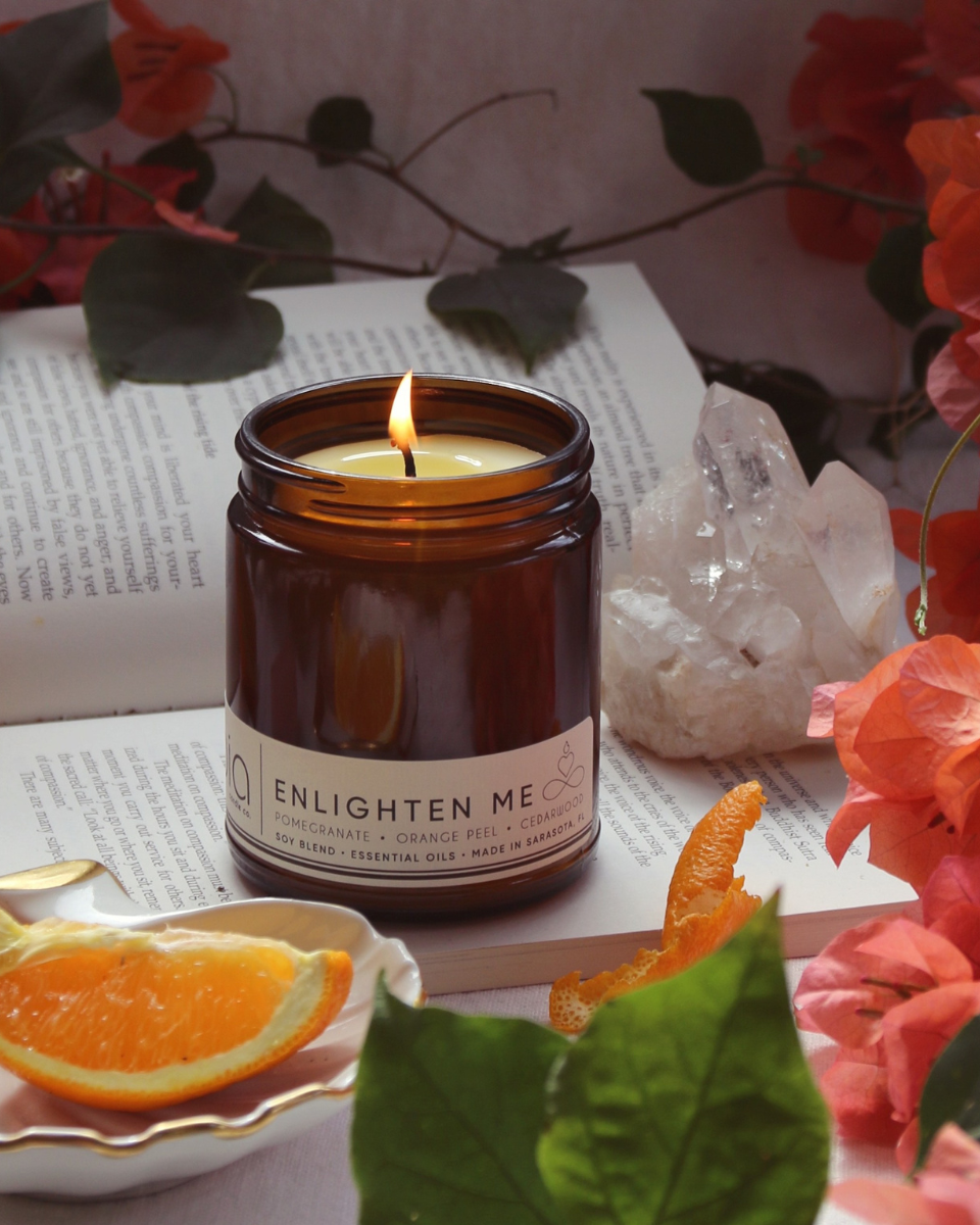 enlighten me with flowers and orange slice