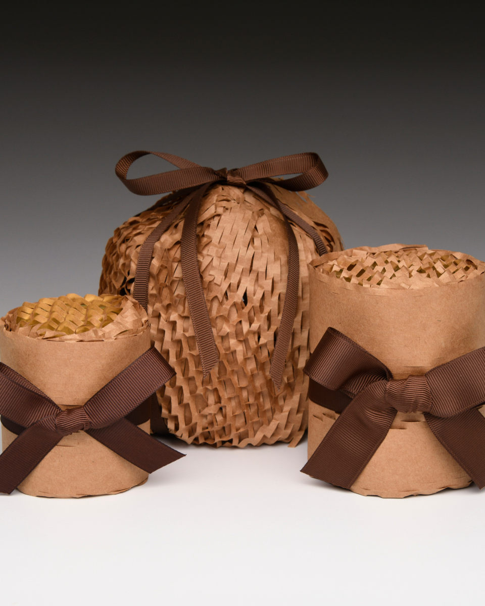 gift wrapped candles in various styles