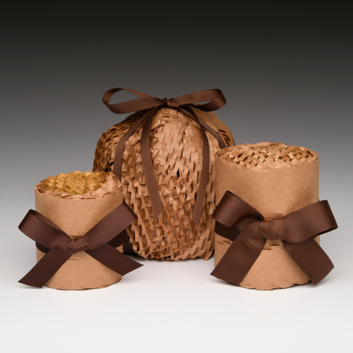 gift wrapped candles in various styles