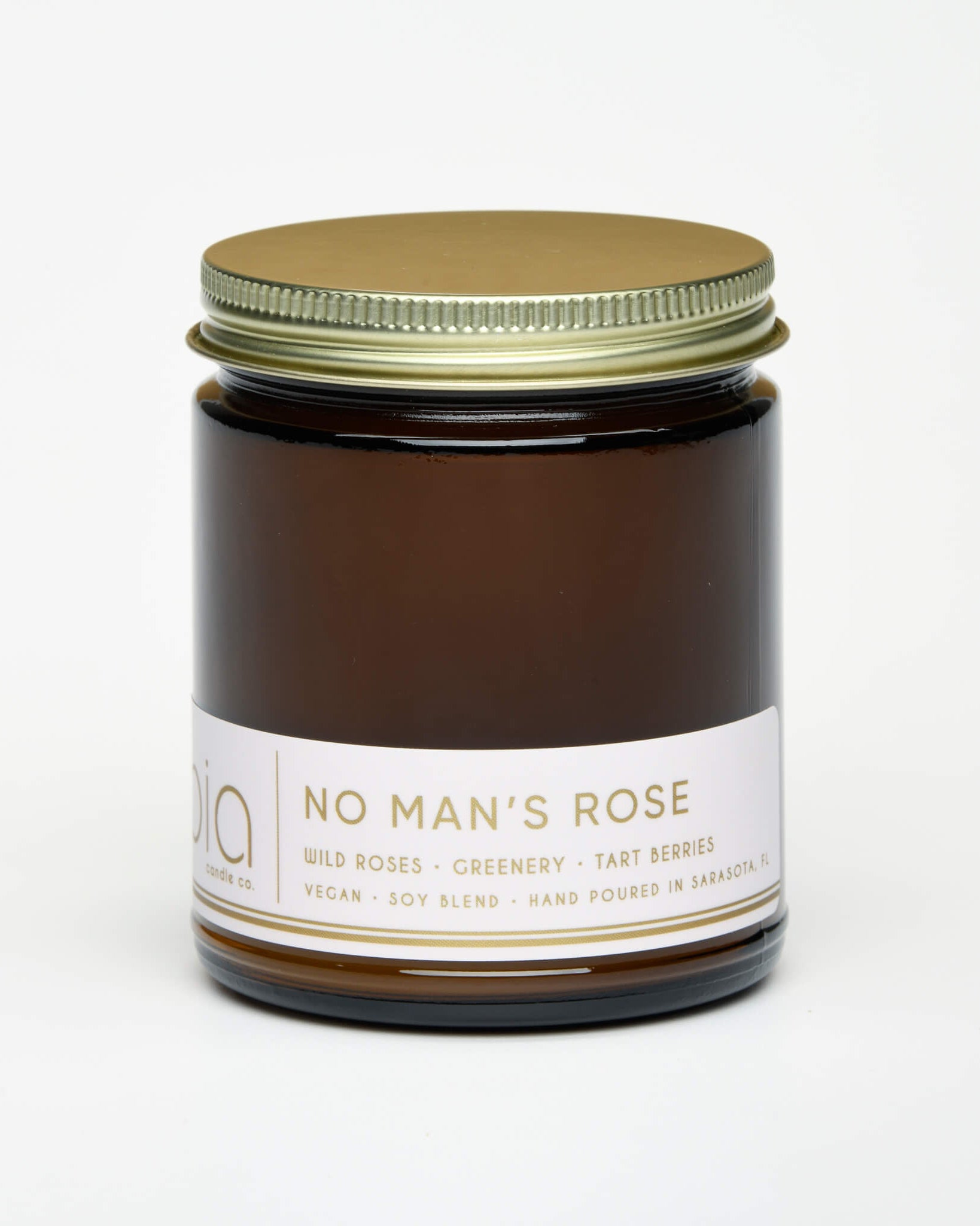 classic no mans rose candle with lid