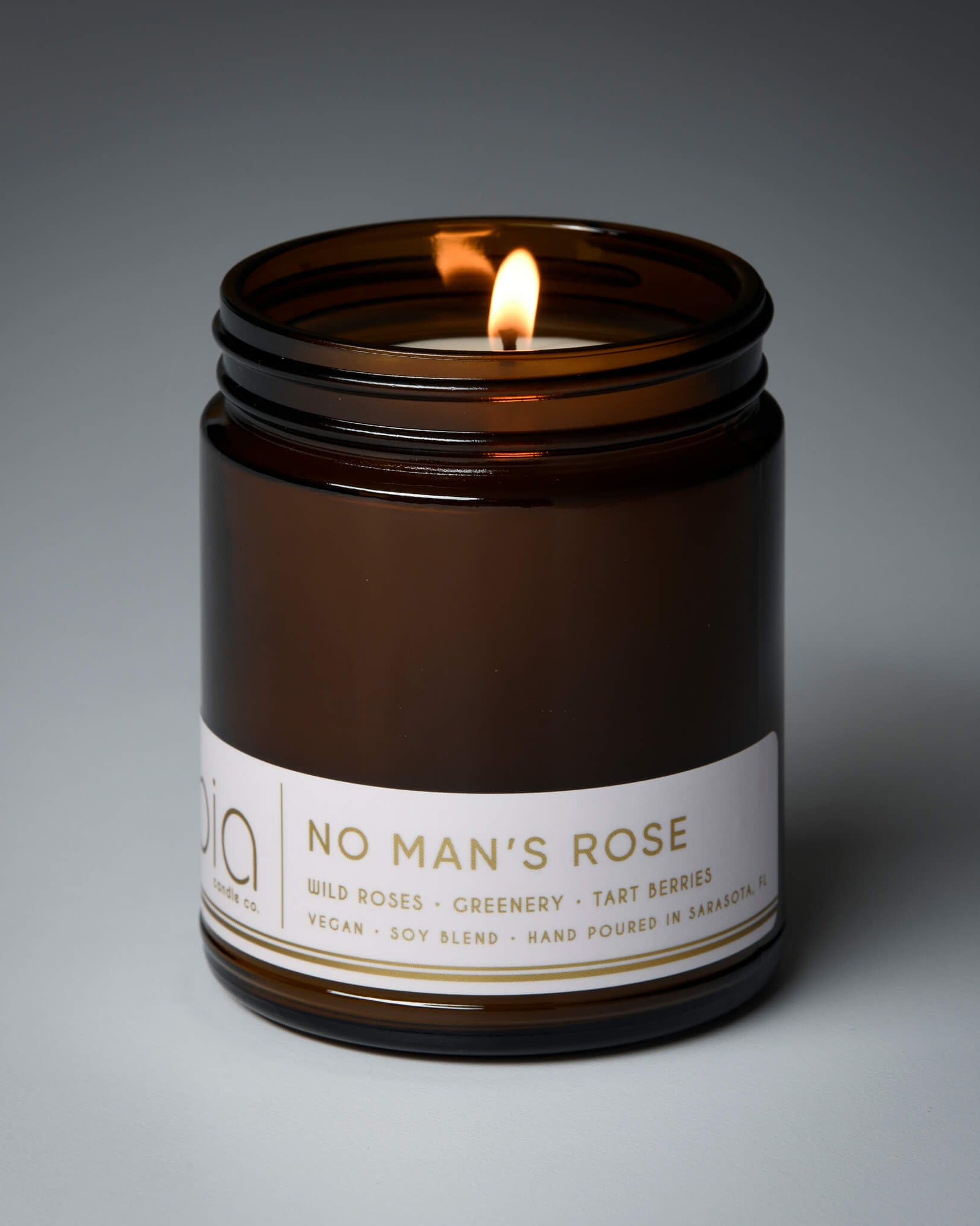 no mans rose classic candle lit