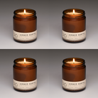 our amber addict bundle of four classic candles