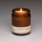 classic candle size in amber santal