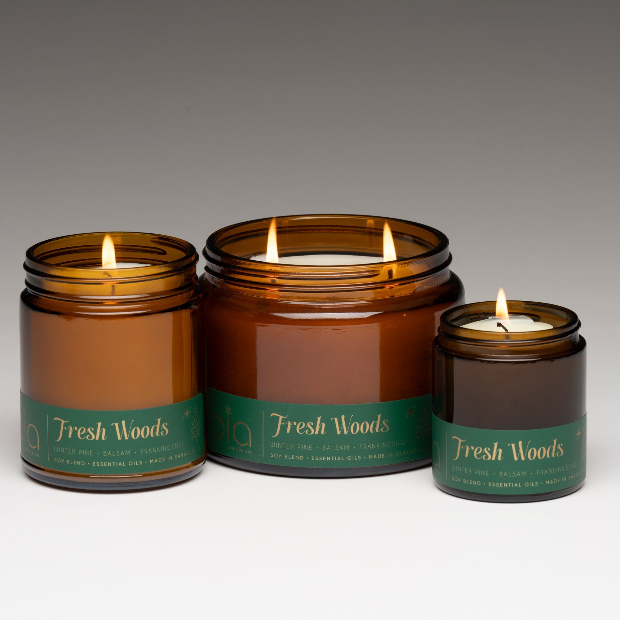 fresh woods candle collection
