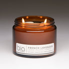 french lavender grande 2-wick candle lit