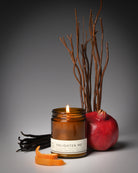 enlighten me classic candle, pomegranate, orange peel, vanilla