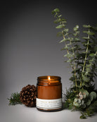 fresh woods classic candle, frasier fir, pine, greenery