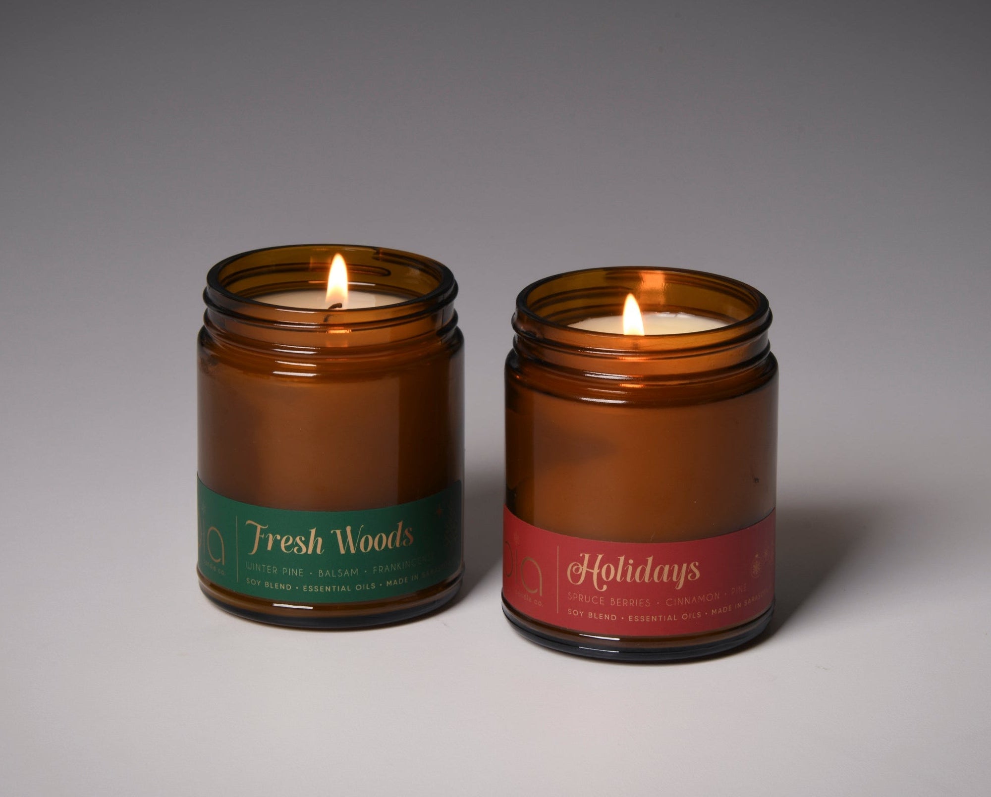 our holiday duo classic candles. Holidays and fresh woods for the season