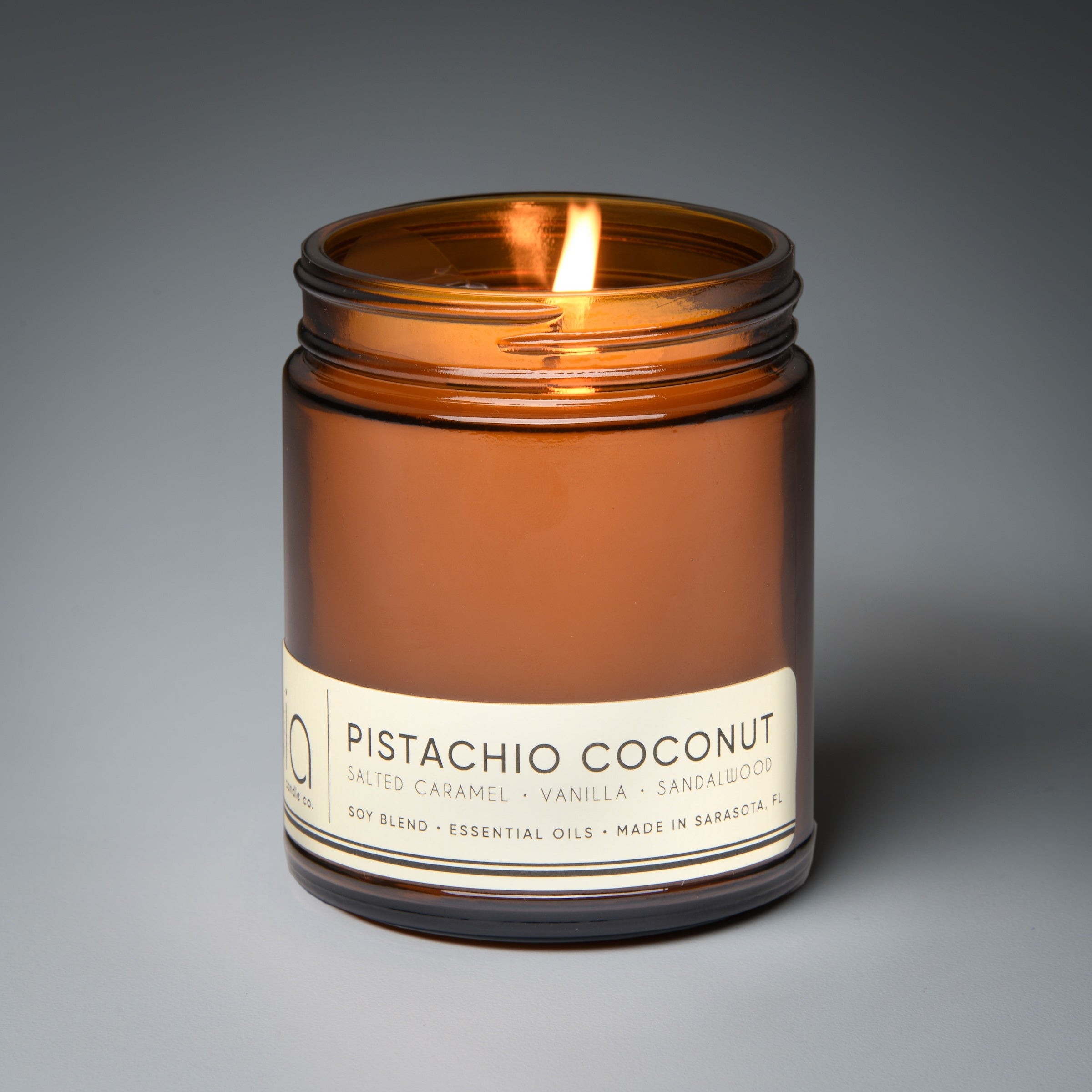 pistachio coconut classic candle lit