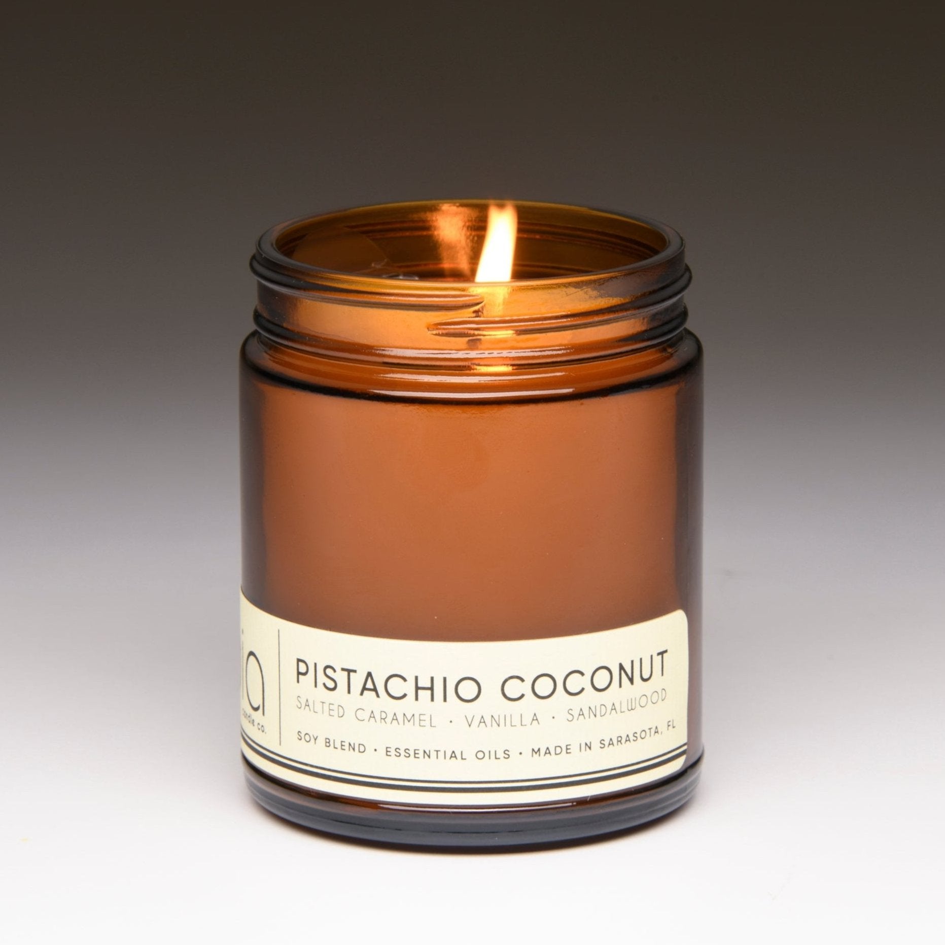 pistachio coconut classic candle lit