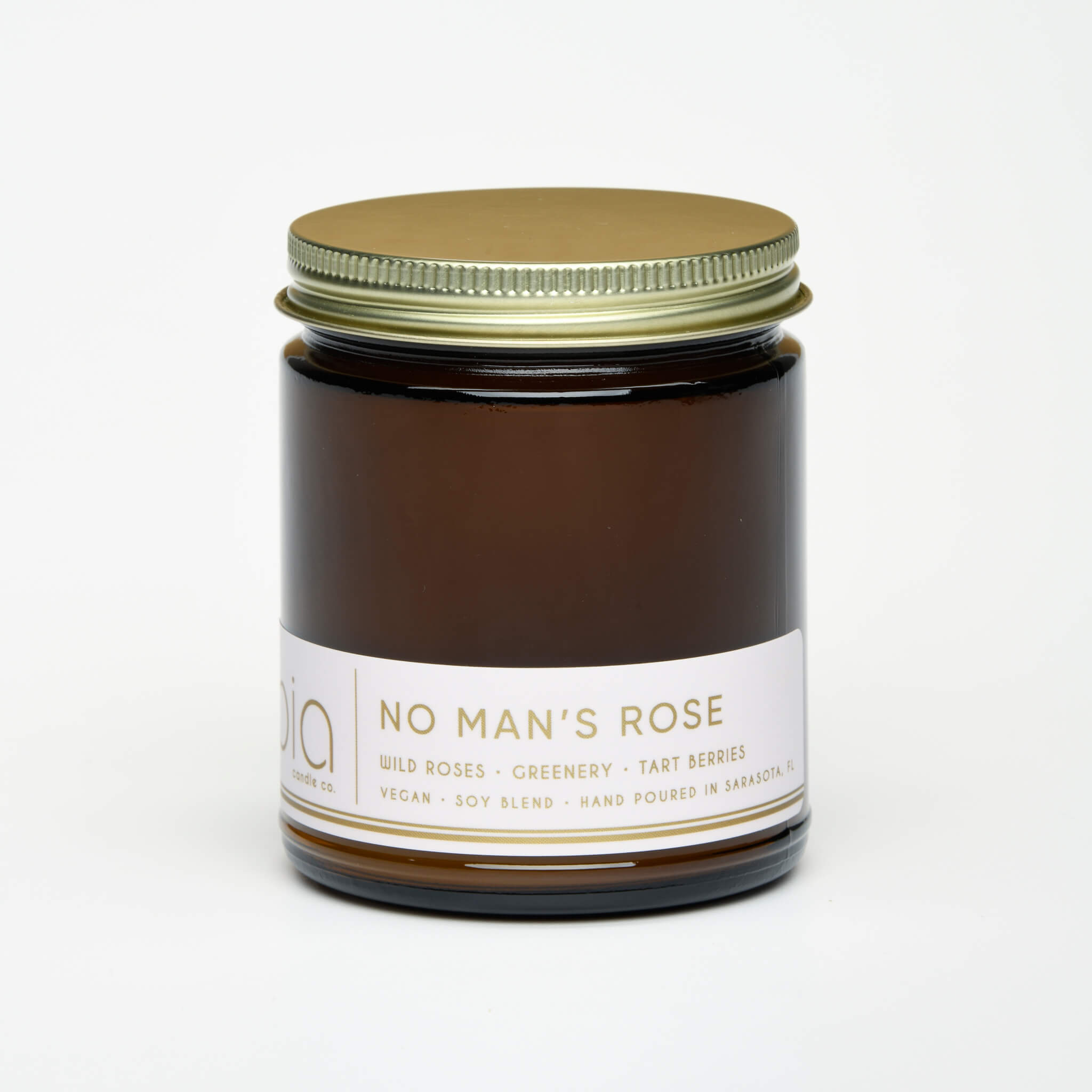 classic no mans rose candle with lid