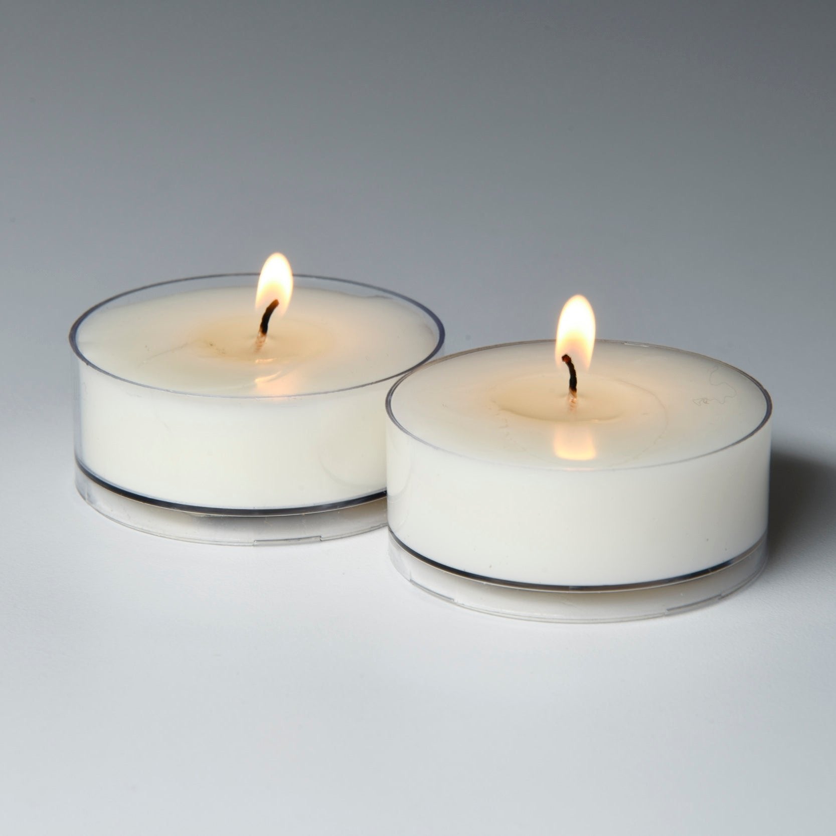 tea light picture on gray background